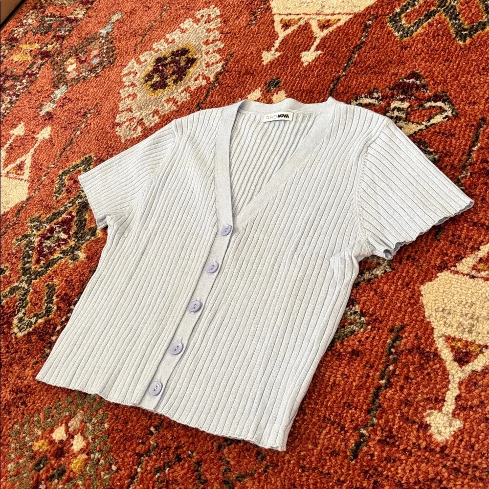 🪡👕NWOT Ribbed Button Down Cardigan Sz XL👕🪡 - Picture 2 of 6